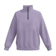 thumbnail image 6 of mgoYE Boys Quarter Zip Pullover Long Sleeve Corduroy Shirts Oversized Sweatshirts Kids Preppy Clothes Teens Hoodie 4-15T(Purple,5-6 Years), 6 of 6