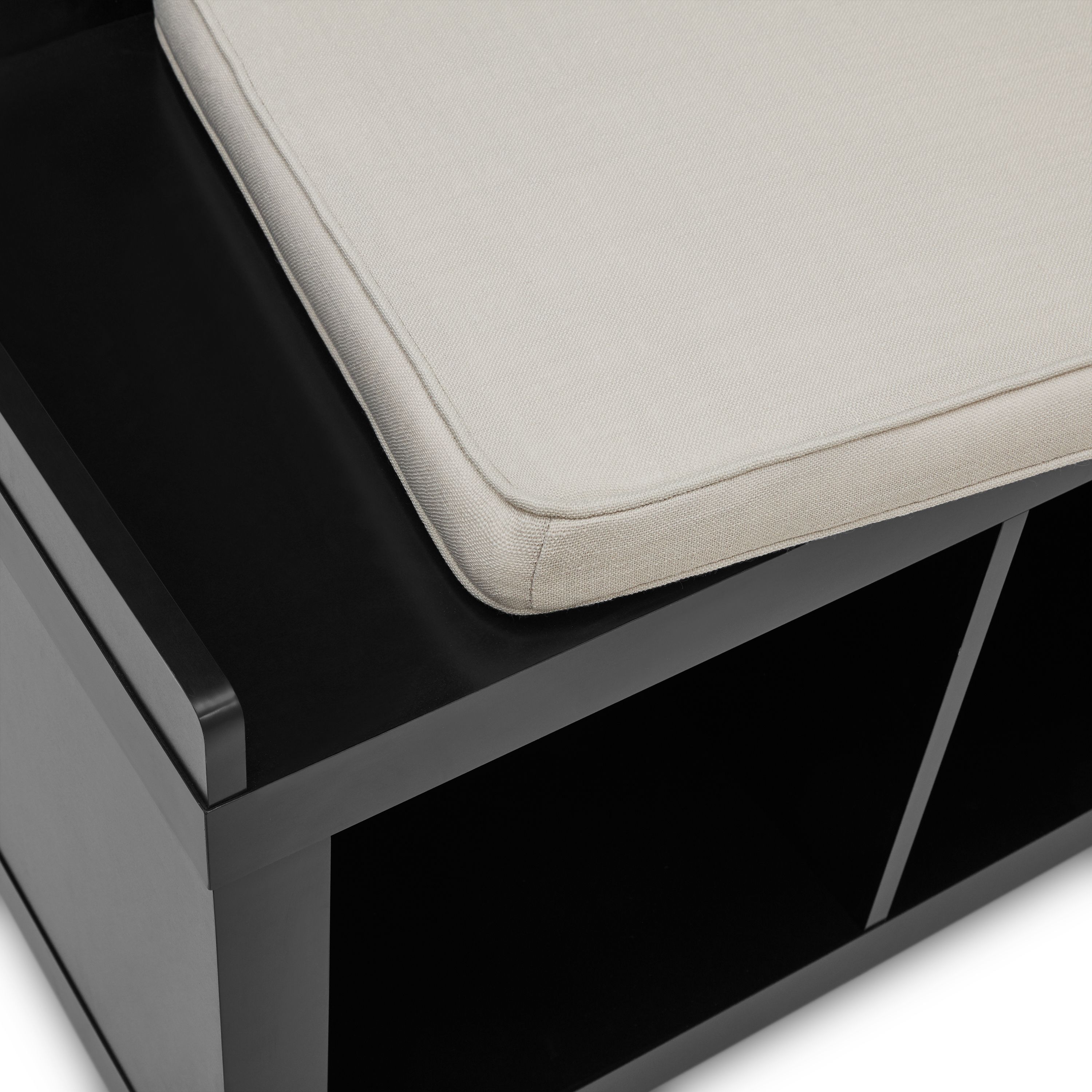 Better Homes & Gardens 4-Cube Shoe Storage Bench, Black - image 3 of 7