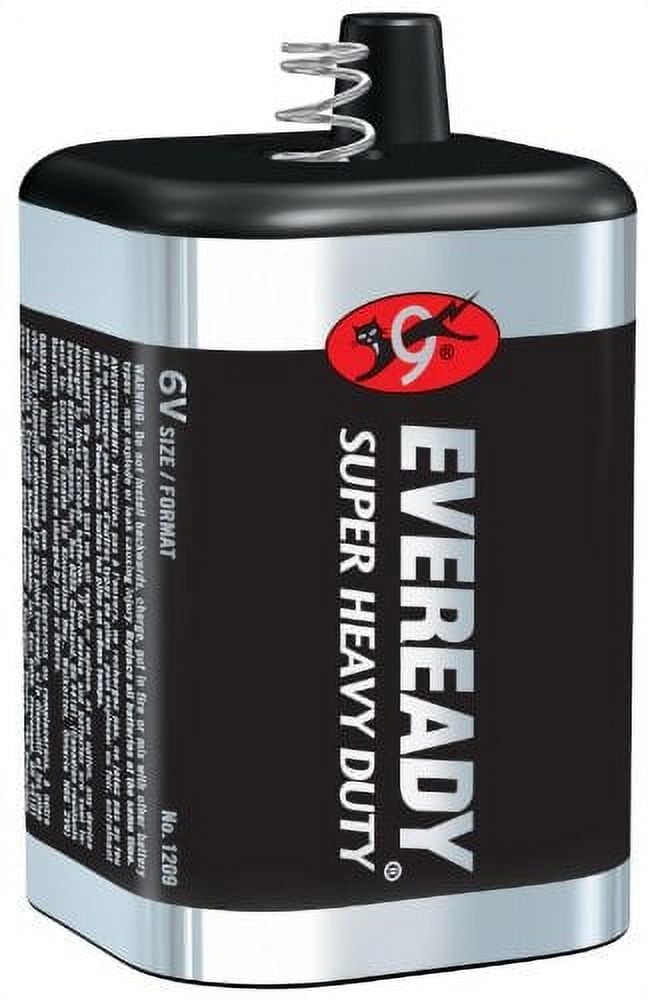 Eveready Super Heavy Duty Battery, 9V Carbon Zinc Alkaline, Long