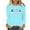 #2-Blue, variant on Christmas Tops for Ladies,Womens T-Shirt Xmas Print 3/4 Sleeve Casual Tops Gift