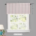 thumbnail image 2 of DriftAway Farmhouse Linen Blend Blackout Valance for Kitchen 24 Inch Length Vertical Striped Printed Lined Rod Pocket Room Darkening Linen Curtain Valance for Living Room 52x24 Inch Red, 2 of 7