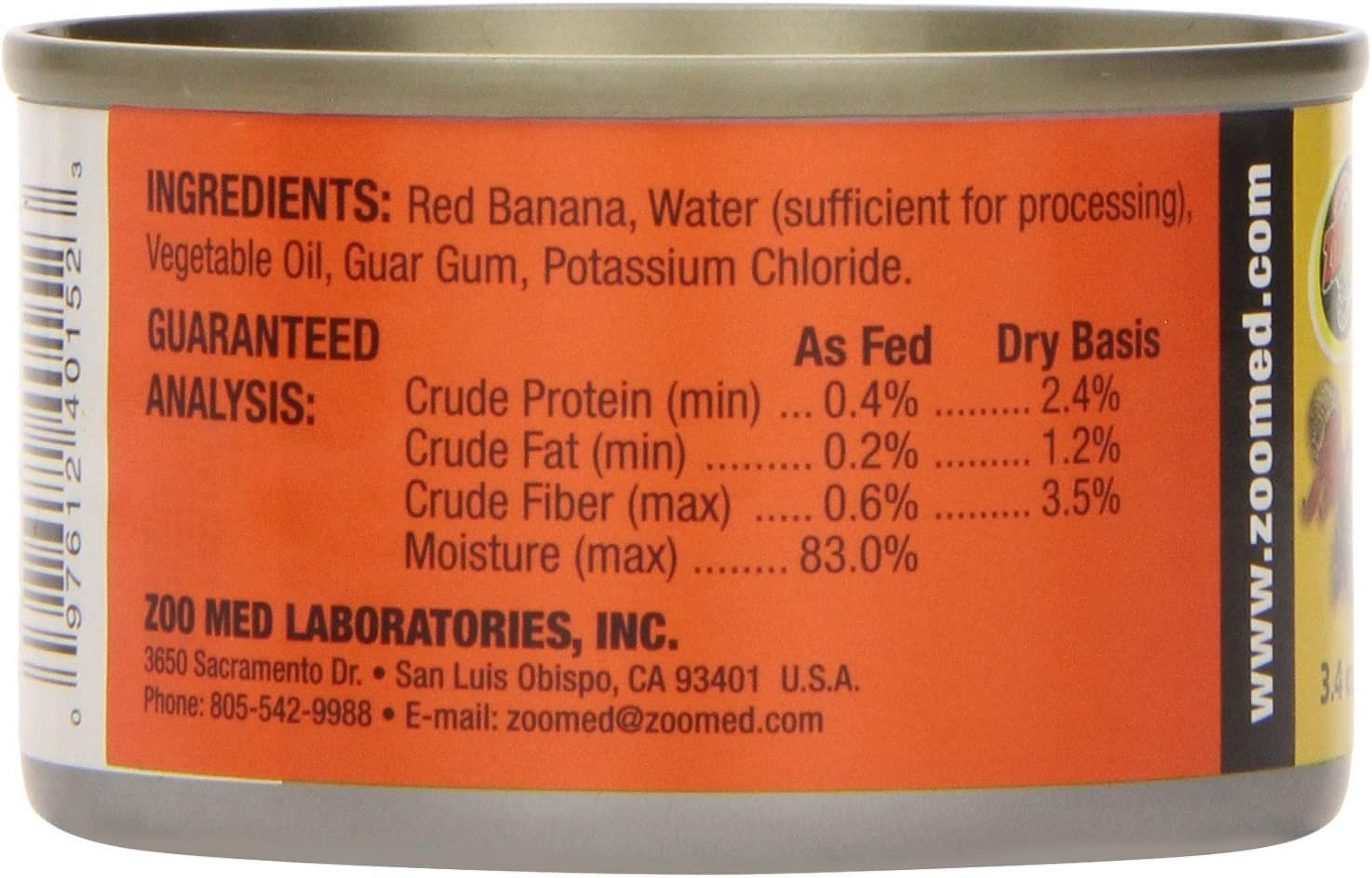 Zoo Med Tropical Fruit Mix-Ins Red Banana for Reptiles and Turtles [Reptile Tortoise Food, Reptile Iguana Food, Reptile Supplies] 24 oz (6 x 4 oz)