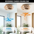 thumbnail image 6 of Parrot Uncle 13“ Boho Small Caged Flush Mount Ceiling Fan with Lights and Remote, Low-Profile Bladesless Ceiling Fan for Bedroom, 6 of 11