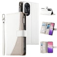 thumbnail image 4 of Funda cartera GANGXUN para OPPO A78 5G , cuero PU con tarjetero, cremallera, correa de mano, soporte y protección 561°, 4 of 6
