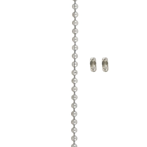 Bead Landing Ball Chain - Stainless Steel Layering Jewelry/Apparel - Silver - 12 yd. Length - 1-Spool