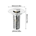 thumbnail image 3 of Foqnuq Bathroom Sink Stopper Hair Catcher Strainer Removable Stainless Steel Filter Basket Universal Drain Plug for Washbasin and Shower Tub, 3 of 3