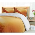 thumbnail image 4 of Ambesonne Orange Yellow Duvet Cover Sets, Wavy Color Curves, 2-King, Orange Yellow, 4 of 6