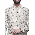 thumbnail image 3 of BESTMAN Casual PrintedShirtsFor Men Slim Fit Button Down Long SleeveShirt, 3 of 5