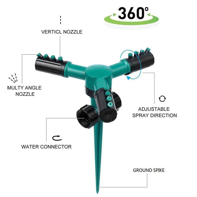 360° Rotating Lawn Sprinkler Automatic Garden Water Sprinklers Lawn