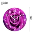 thumbnail image 2 of 12 Inch Wall Clock Battery Operated Silent Clock Decorative for Office, Kitchen, Outdoor, Living Room，aBeautiful Rose Lovely Desgin, 2 of 4
