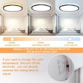 thumbnail image 3 of TRAHOO-LED Flush Mount Ceiling Light,12 Inch 28W 3200LM DIMMABLE Super Bright Ultra-Thin LED Round Ceiling Light,CCT 3000K/4500K/6000K Close to Ceiling Light for Bedrooms, Living Room,Kitchen, 3 of 4