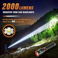 thumbnail image 2 of shiyou-Super Bright Tactical Flashlight, LED Flashlights, High Powered 2000 Lumens with 3 Lighting Modes, Zoomable Waterproof Flash Lights for Emergency, Outdoor, Home, Camping, Hiking, 2 of 4
