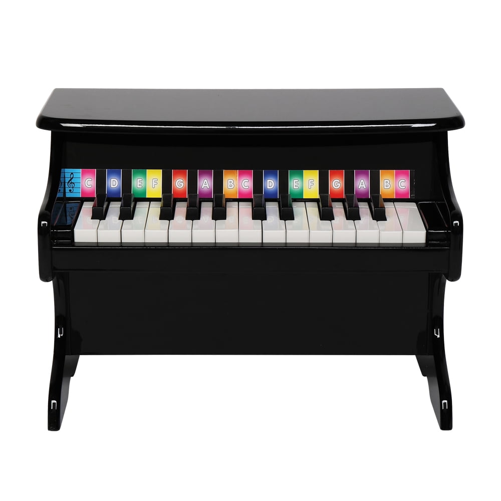 Luxsea Classical Small Kids Piano, 25-Key Grand Piano for Toddles, Musical Instrument Toy with Song Book (Black)