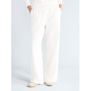Free Assembly Women's Wide Leg Sueded Terry Sweatpants