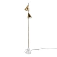 thumbnail image 2 of LumiSource Gold Metal, White Faux Marble Cone 65" Metal Floor Lamp, 2 of 4