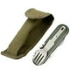 thumbnail image 4 of Juego de cubiertos portátil para acampar al aire libre, plegable, con cuchillo, tenedor y cuchara, juego de utensilios de viaje multifuncionales, tríos, vajilla plegable de acero inoxidable para acamp, 4 of 9