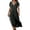Grey, variant on OSOLU Solid Color Linen Dresses For Women Flowy V-Neck Short Sleeve Maxi Dress Lightweight Summer Beach Vacation Dresses Stylish Sundress Dresses For Women 2025 Elegant Classy