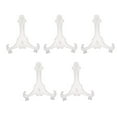 thumbnail image 2 of Abbracc 5x5pcs Plastic Folding Plate Display Easel Stand Photo Holder Rack Clear 10cm, 2 of 9
