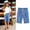 Blue, variant on shoper Bermuda Shorts for Girls Elastic Waist Drawstring Knee Length Shorts Summer Lightweight Capri Pants foir Kids Linen Long Shorts with Pockets