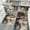 Brown, variant on 5-Piece Mixed Color Bathroom Rugs Set, Non Slip Long Plush Mat, Water Absorbent Toilet Carpet for Shower Floor