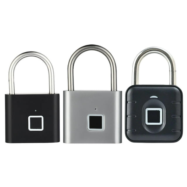 Becaristey Cadenas Intelligent en Acier Inoxydable pour Empreinte Digitale Sécurisée et Pratique Sans Clé Résistant aux Intempéries Noir