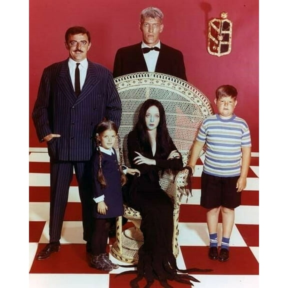 The Addams Family Carolyn Jones John Astin Ted Cassidy and kids pose poster