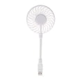 thumbnail image 2 of Mini ventilador portátil USB de escritorio con rotación de 360 degree, mini ventilador de bolsillo flexible Blanco 28x8x28cm, 2 of 9