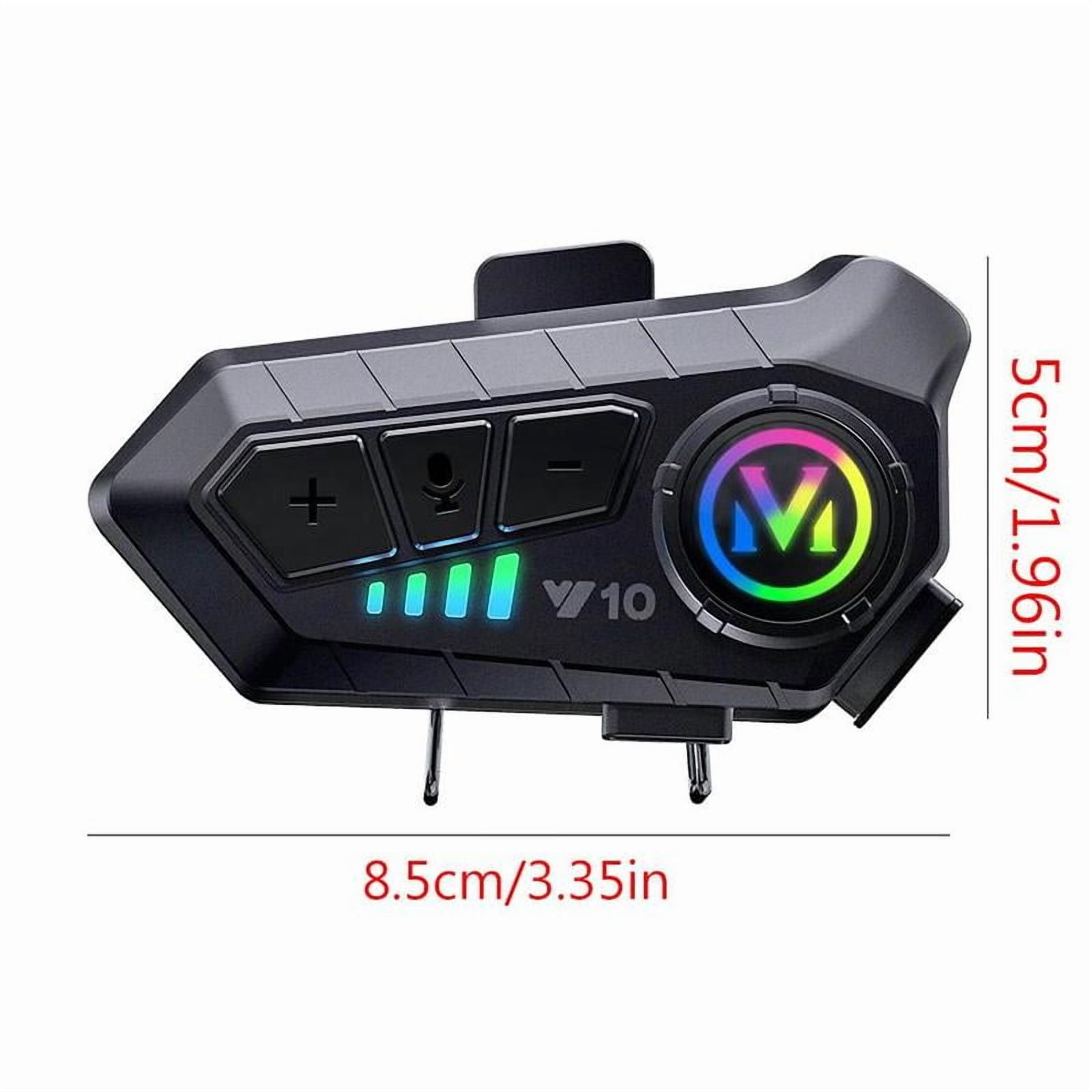 Rechargeable Motorcycle Helmet Speaker, IPX6 Waterproof Helmet Earphone with Automatic Response/Call Music Control, Compatible with All Helmets