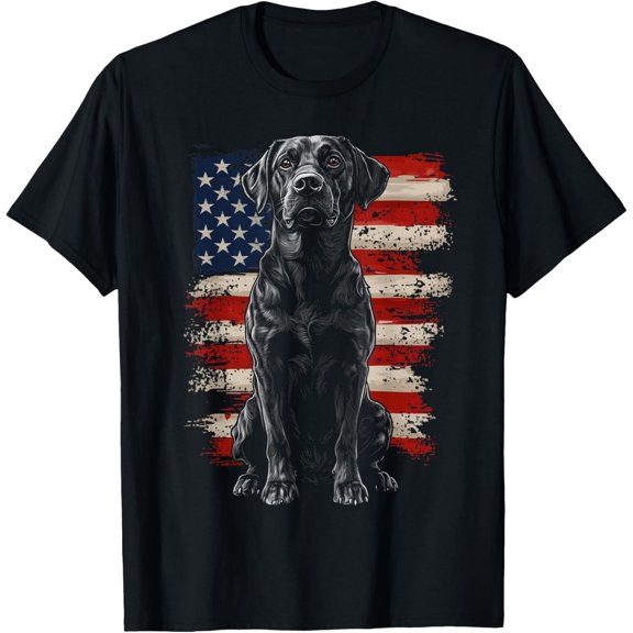 Labrador American Flag Fourth of July T-Shirt