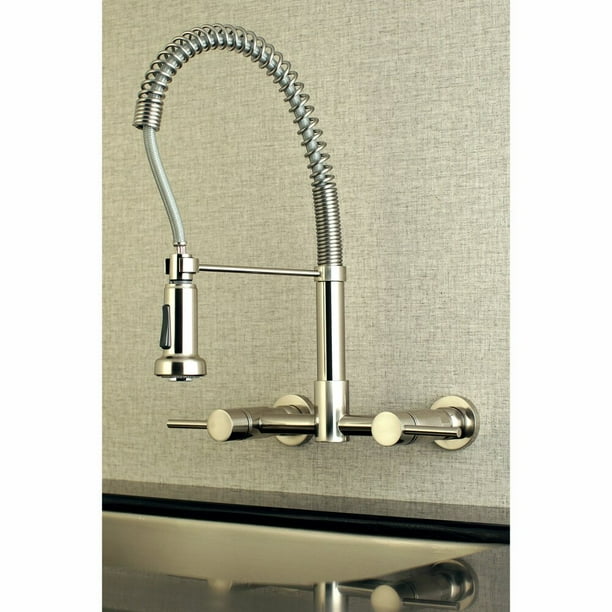Concord Wall Mount Pull Down Bridge Faucet With Side Sprayer 8 Centers 2 Hole Installation Lead Free Yes Com - Wall Mount Pull Down Faucet Concord Wall Mount Pull Down Bridge Faucet With Side Sprayer 8 Centers 2 Hole Installation Lead Free Yes Com - Wall Mount Pull Down Faucet