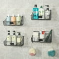 thumbnail image 2 of 4 Pack Hanging Wall Basket for Organizing,X-cosrack Wall Metal Basket with Strong Adhesive Hooks for Kitchen Bathroom, 2 of 9