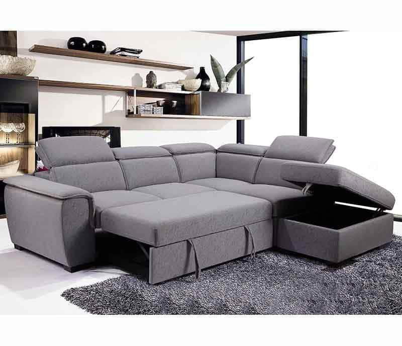 Urban Cali Gerardo Sleeper Sectional, Sectional Bed Sofa