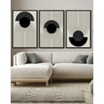 thumbnail image 3 of SHENIFY Black Boho Wall Art 16x24in3pcs Black Framed Geometric Decor Bedroom Prints Ready To Hang for Bedroom, 3 of 7