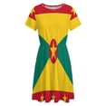 thumbnail image 4 of Flag of Grenada Women's Dress Short Sleeve Summer Sundress Summer Women Clothes, 4 of 7