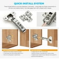 thumbnail image 5 of 25 Pairs 50 Pack European Full Overlay Soft Close Cabinet Hinges Concealed Kitchen Cabinet Hinges Heavy-Duty Frameless Adjustable for Cupboard Hardware, 5 of 7