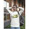 thumbnail image 2 of Half Avocado With Paint Blots  Sweatshirt Women -Image by Shutterstock, Female Small, 2 of 4