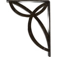 thumbnail image 4 of Ekena Millwork 2"W x 7 1/2"D x 10"H Versailles Wrought Iron Bracket, (Triple center brace), Antiqued Warm Silver, 4 of 7