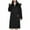 Black, variant on Womens Fall Fashion 2025 Puffer Jacket Womens Fall And Winter Loose Medium-length Hooded Warm Jacket Long-sleeved Cotton Coat
