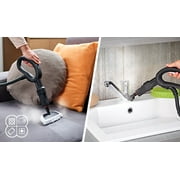 POLTI Continuous Fill Steam Cleaner for Home Use with 10 Attachments - Works for Tile Floor with Grout, Carpet, Hardwood & Upholstery