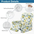 thumbnail image 4 of Yuyamidu Lemon Print Reclining Chair Covers 4 Pieces Waterproof Recliner Covers That Stay in Place Non Slip Lazyboy Cover for Recliner Chair Soft Furniture Protector, 4 of 8