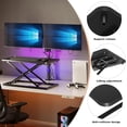 thumbnail image 6 of Single 24 inch Scissors Lift Keyboard and Mouse Riser, Height Adjustable Standing Desk Converter for Ergonomic Sit Stand Workstations，suitable to hold large/small items (24inch, Black), 6 of 8