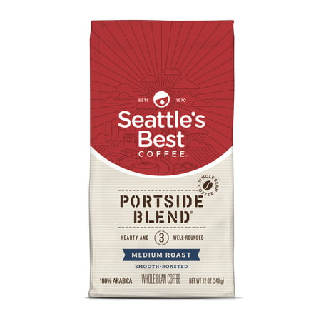 Seattle's Best Coffee Portside Blend (Previously Signature Blend No. 3) Medium Roast Whole Bean Coffee, 12-Ounce (Best Green Coffee Beans For Roasting)