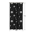 thumbnail image 5 of Black White Zodiac Sun Moon Pattern Shower Curtain 36"x72" ,Bathroom Decorative Shower Curtains Set with 12 Hooks,Modern Waterproof Washable Shower Curtain, 5 of 6