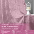 thumbnail image 3 of Lapalife 2 Panels Blackout Velvet Curtains, Scroll Floral Pattern Rod Pocket Thermal Insulated Velvet Curtain Drapes for Living Room, 52"x 96", Pink, 3 of 7