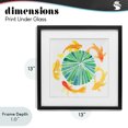 thumbnail image 4 of Stupell Industries Bohemian Lotus Garden Orbital Fish Black Framed Print Under Glass, 13 x 13, by Hillary Holt, 4 of 8