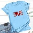 thumbnail image 6 of Kayannuo Love Heart Printed Womens Tees Valentine's Day T Shirts for Women Women's Printed Short Sleeved Round Neck T-shirt Tops, 6 of 6