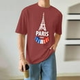 thumbnail image 4 of TSADFHJI T-Shirts pour Hommes Manches Courtes Graphiques T-Shirts Décontractés Doux et Confortables en Coton Imprimé avec Col Rond et Manches Courtes G Vin, 4 of 5