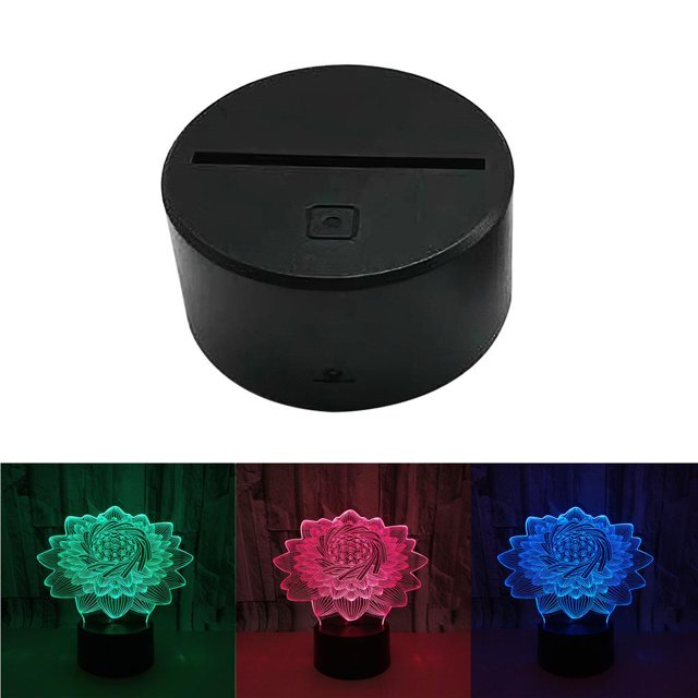 Luz De Noche Led 3D Táctil Colorida En Forma De Loto Para Dormitorio, Sala De Estar Al Aire Libre Monstrate HA015971-00