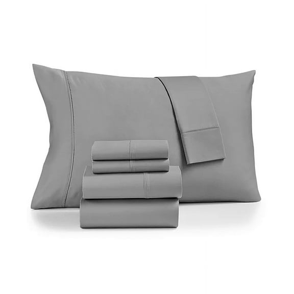 Fairfield Square Collection GREY Brookline 1400 Thread 6 Pc. Sheet Set, King