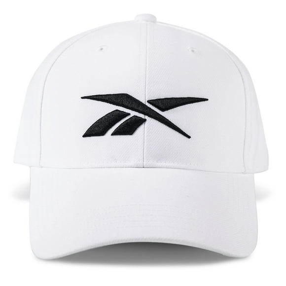 Gorra de béisbol Reebok Vector Snapback de 6 paneles blanca unisex